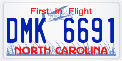 NC license plate DMK6691