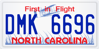 NC license plate DMK6696