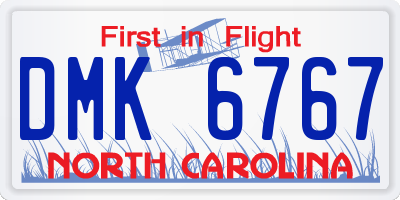 NC license plate DMK6767