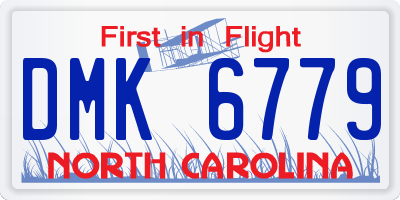 NC license plate DMK6779