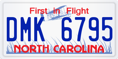 NC license plate DMK6795