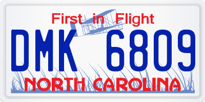 NC license plate DMK6809
