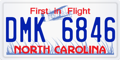 NC license plate DMK6846