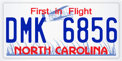 NC license plate DMK6856