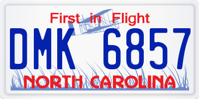 NC license plate DMK6857