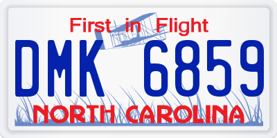 NC license plate DMK6859