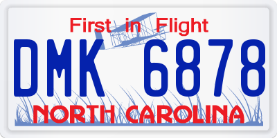 NC license plate DMK6878