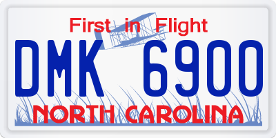 NC license plate DMK6900
