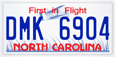 NC license plate DMK6904