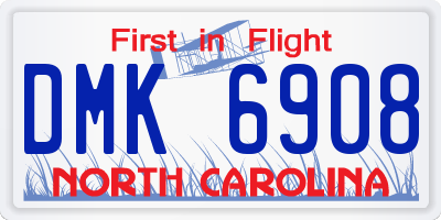 NC license plate DMK6908