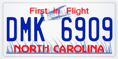 NC license plate DMK6909