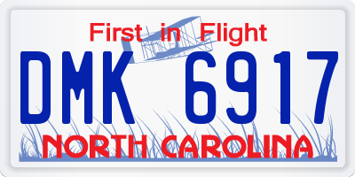 NC license plate DMK6917