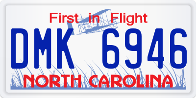NC license plate DMK6946