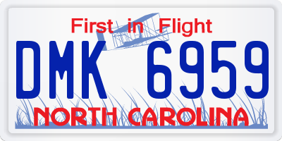 NC license plate DMK6959