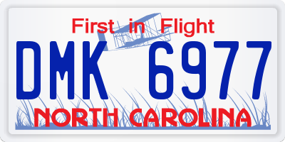 NC license plate DMK6977