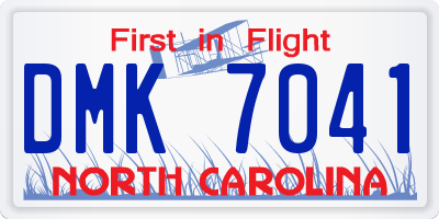 NC license plate DMK7041