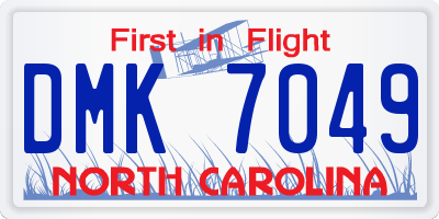 NC license plate DMK7049