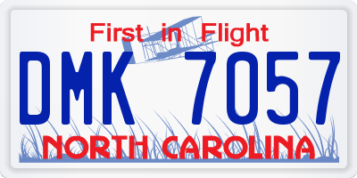 NC license plate DMK7057