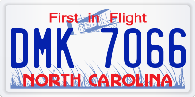 NC license plate DMK7066