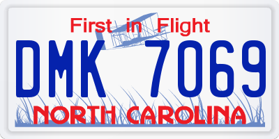 NC license plate DMK7069