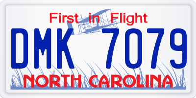 NC license plate DMK7079