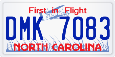 NC license plate DMK7083
