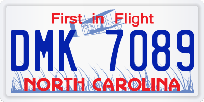 NC license plate DMK7089