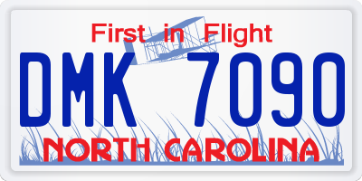 NC license plate DMK7090