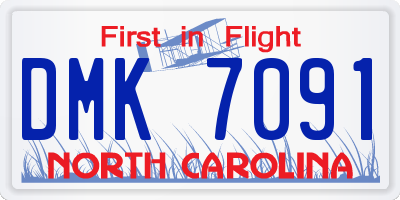 NC license plate DMK7091