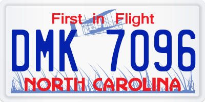 NC license plate DMK7096