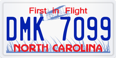 NC license plate DMK7099
