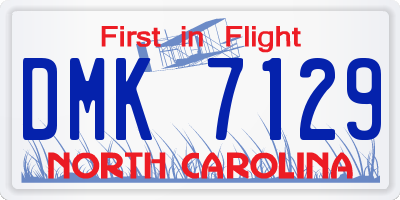NC license plate DMK7129