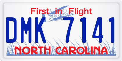 NC license plate DMK7141