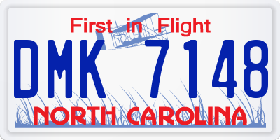 NC license plate DMK7148