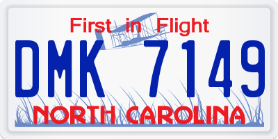 NC license plate DMK7149