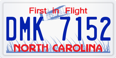 NC license plate DMK7152