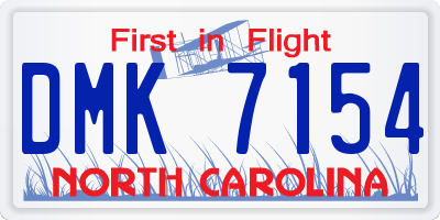 NC license plate DMK7154