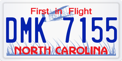 NC license plate DMK7155