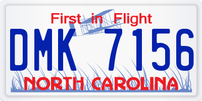 NC license plate DMK7156