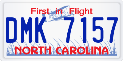 NC license plate DMK7157
