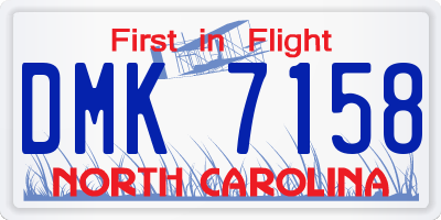 NC license plate DMK7158