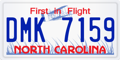 NC license plate DMK7159