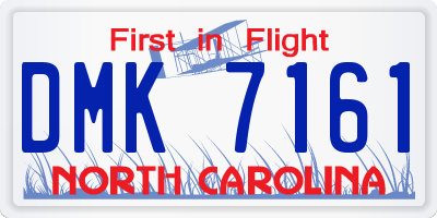 NC license plate DMK7161