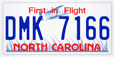 NC license plate DMK7166