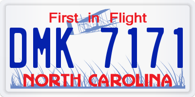 NC license plate DMK7171