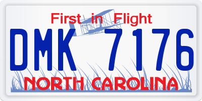 NC license plate DMK7176
