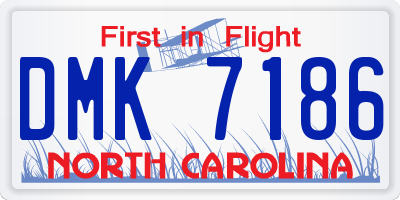 NC license plate DMK7186