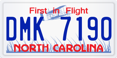 NC license plate DMK7190