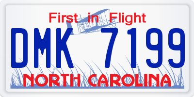 NC license plate DMK7199