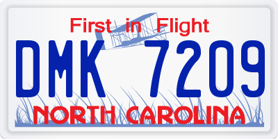 NC license plate DMK7209